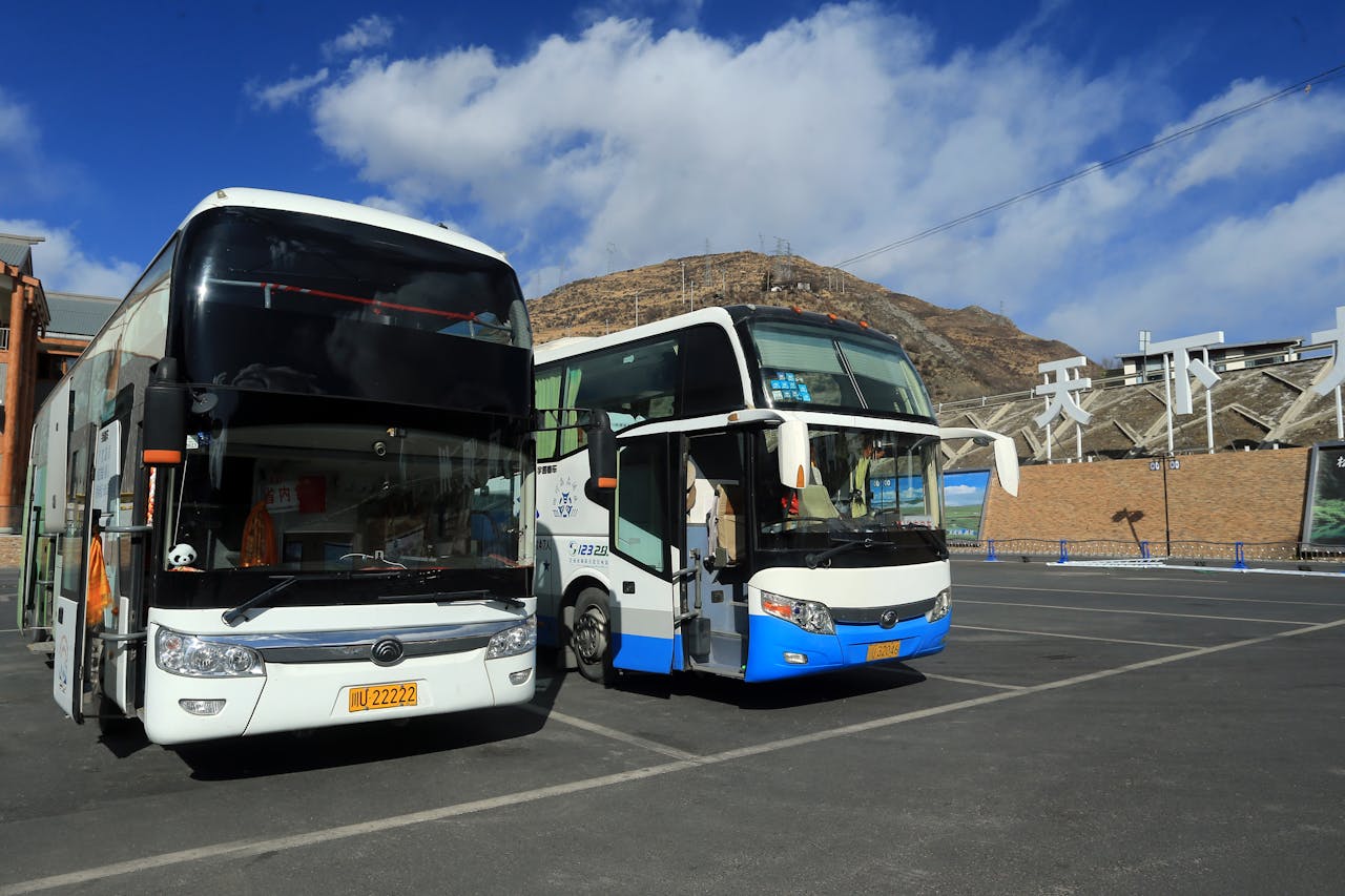 Festival shuttle bus used for Coachella travel planning